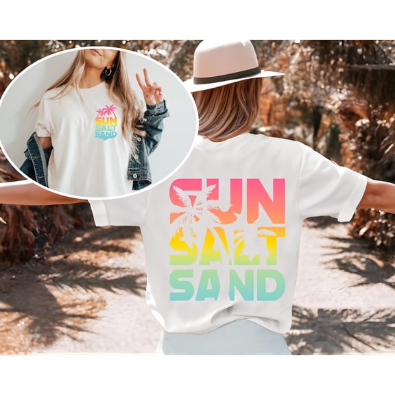 Sun Salt Sand Shirt, Beach Life Shirt, Beach Lover Giftful, Summer Apparel, Sun Salt Sand Tee, Beachy Palm Tree Apparel, Sun Salt Sand Palm