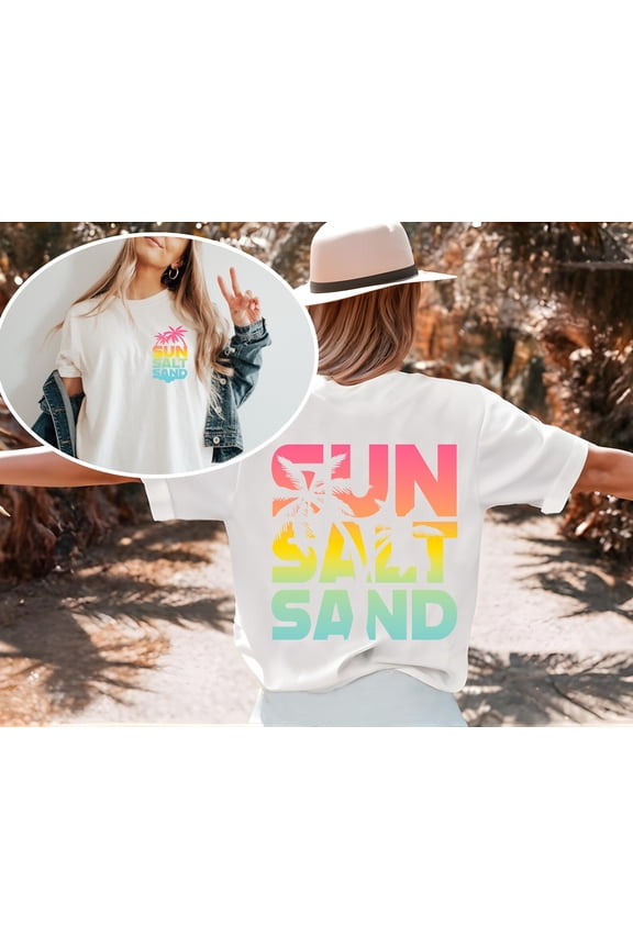 Sun Salt Sand Shirt, Beach Life Shirt, Beach Lover Giftful, Summer Apparel, Sun Salt Sand Tee, Beachy Palm Tree Apparel, Sun Salt Sand Palm