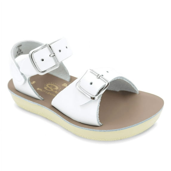 salt water sandal by hoy shoes unisex sun-san - surfer (toddler/little kid) white sandal 1 little kid m