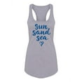 thumbnail image 1 of Sun, Sand, Sea Racerback Tank Women -Image by Shutterstock, Female Large, 1 of 4