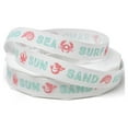 thumbnail image 1 of Sun Sand Sea Surf Coastal Grosgrain Ribbon, White, 5/8-Inch, 20-Yard, 1 of 1