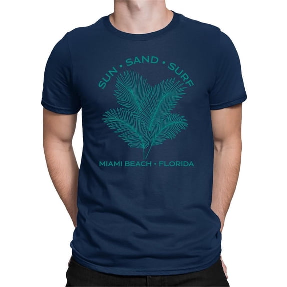 Sun Sand Surf Miami Beach Tee T-shirt Color Men's