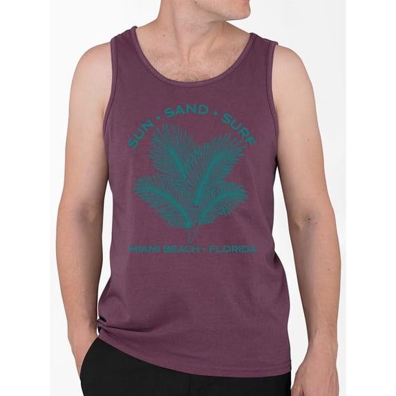 Sun Sand Surf Miami Beach Tee Tank Top Men's