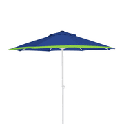 Sun Sea 7 ft Navy/Green Beach Umbrella, UV Protection, Air Vent, Removable Sand Screw