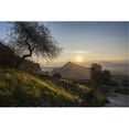 thumbnail image 1 of Sun Setting Over The Peaks of Mountains - Corinth Greece Poster Print by Reynold Mainse, 38 x 24 - Large, 1 of 1