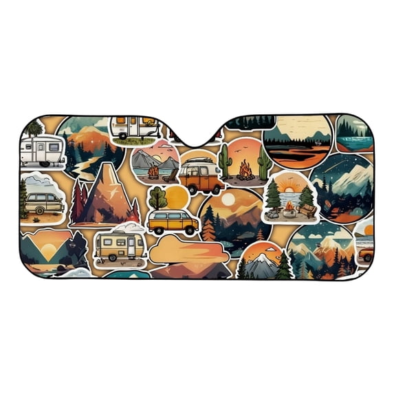 Sun Shade for Car Side Window, Car Sun Shade Windshield Front Window Sunshade Block Uv Rays Protect Your Car Windshield Sun Shade Portable Easy to Install for Most Cars Suv Truck,27*57", G