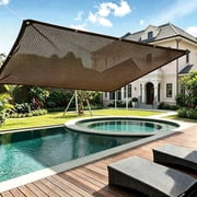 Ikerall 6.5x13 FT Sun Shade Cloth 90% UV Block, Heavy Duty Shade Net for Patio Covers for Shade and Rain, Outdoor Pool Shade Canopy, Garden Greenhouse Awning with Reinforced Edges & Triangle Grommets