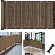 Sun Shade Cloth with Grommets,7*10Ft Pergola Shade Cover Canopy, Mesh Tarp Sun Screens for Patio, Outdoor, Garden, Backyard, Mocha