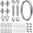 thumbnail image 1 of Sun Shade Hardware Kit for Rectangle and Square Sun Shade Sails Installation,5 inch Heavy Duty Anti-Rust Sail Shade Hardware Kit with 50 ft Cable Wire Ropes, 1 of 5