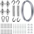 thumbnail image 1 of Sun Shade Hardware Kit for Rectangle and Square Sun Shade Sails Installation,5 inch Heavy Duty Anti-Rust Sail Shade Hardware Kit with 50 ft Cable Wire Ropes, 1 of 5