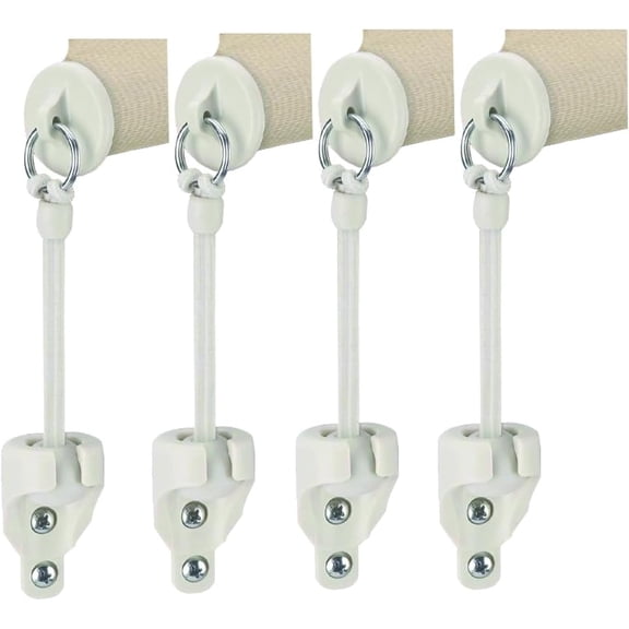 Sun Shade Parts Bungee Kit and End Cap,Weather Resistance,for Coolaroo Exterior Roller Shade,Outdoor Blinds,Roller Shades (Bungee Kit-2 Sets, Beige)