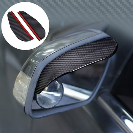 Sun Shade Rear Mirror Shield Vehicle Visor 1 Pair 185X60Mm 2Pcs Accessories Auto Black Car Exterior Rain Cover