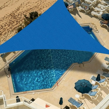Sun Shade Sail 10' x 10' x 10' Sand Triangle Canopy UV Block Awning for Outdoor Patio Backyard Garden