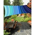 thumbnail image 1 of Sun Shade Sail 12x16Ft Blue Gradient Stripes Texture Uv Block Sunshade Canopy Outdoor Shade Cover Rectangle Shade Cloth For Patio Garden Yard Deck Pergola, 1 of 6