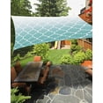 thumbnail image 1 of Sun Shade Sail 12x16Ft Cyan Turquoise Gradient Retro Morocco Pattern Uv Block Sunshade Canopy Outdoor Shade Cover Rectangle Shade Cloth For Patio Garden Yard Deck Pergola, 1 of 1