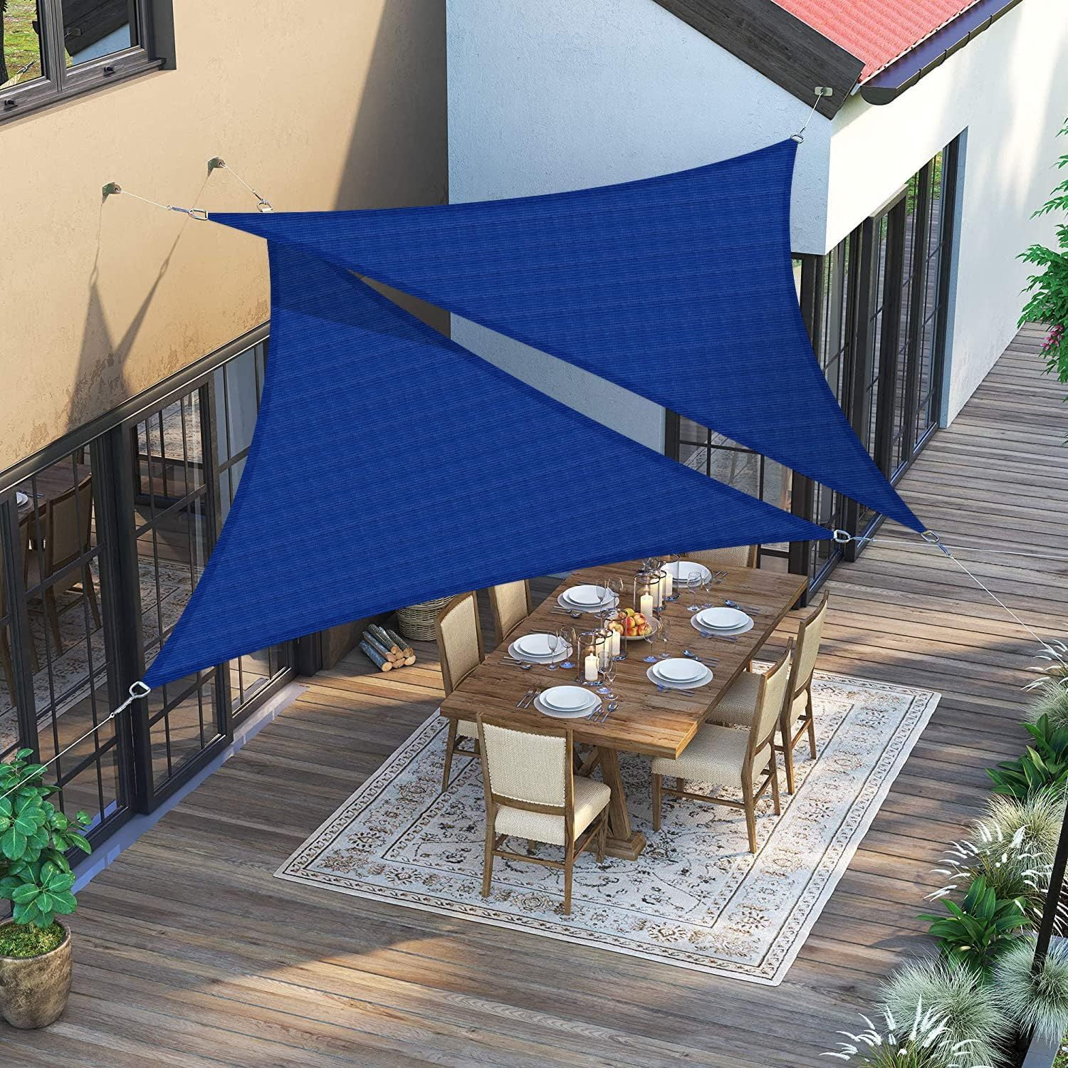 Upgrade Your Outdoor Space With This Beige Sun Shade Sail – Triangle Canopy For Patio, Pool & Lawn