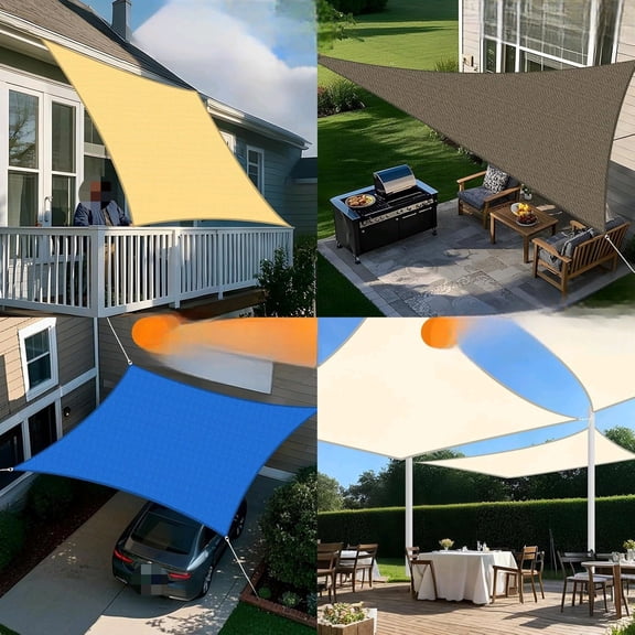 Sun Shade Sail,4'X10'Customized Dark Green Rectangular Curved Edged Commercial Grade 185GSM Permeable Outdoor Shade Cloth for Deck, Backyard, Patio (Custom Sizes Made)$$Garden & Patio