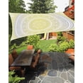 thumbnail image 1 of Sun Shade Sail 6.5x10Ft Light Yellow Gray Floral Mandala Tribe Art Uv Block Sunshade Canopy Outdoor Shade Cover Rectangle Shade Cloth For Patio Garden Yard Deck Pergola, 1 of 6