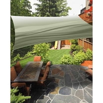 Sun Shade Sail 6.5x10Ft Sage Green Ombre Ocean Wave Gradient Uv Block Sunshade Canopy Outdoor Shade Cover Rectangle Shade Cloth For Patio Garden Yard Deck Pergola