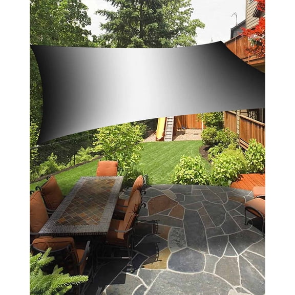 Sun Shade Sail 8x10Ft Black and White Gradient Uv Block Sunshade Canopy Outdoor Shade Cover Rectangle Shade Cloth For Patio Garden Yard Deck Pergola