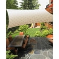 thumbnail image 1 of Sun Shade Sail 8x10Ft Brown White Ombre Geometric Trellis Morrocan Uv Block Sunshade Canopy Outdoor Shade Cover Rectangle Shade Cloth For Patio Garden Yard Deck Pergola, 1 of 6