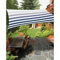 thumbnail image 1 of Sun Shade Sail 8x10Ft Navy Blue Stripe Gradient Uv Block Sunshade Canopy Outdoor Shade Cover Rectangle Shade Cloth For Patio Garden Yard Deck Pergola, 1 of 6