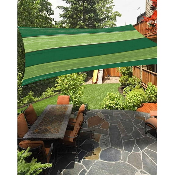 Sun Shade Sail 8x10Ft Retro Farmhouse Barn Forest Green Wood Grain Uv Block Sunshade Canopy Outdoor Shade Cover Rectangle Shade Cloth For Patio Garden Yard Deck Pergola