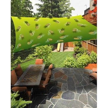 Sun Shade Sail 8x10Ft Visional Pineapple Uv Block Sunshade Canopy Outdoor Shade Cover Rectangle Shade Cloth For Patio Garden Yard Deck Pergola