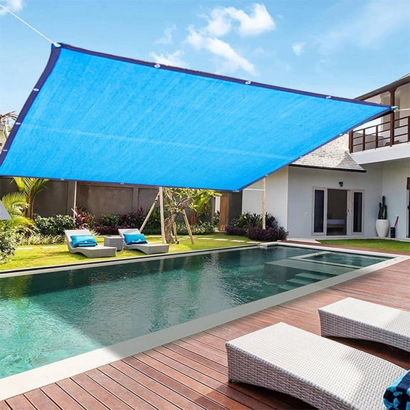 Sun Shade Sail Canopy, 95 Percent UV Block Shade Cloth, Breathable HDPE Outdoor Sunshade Cover, RecTangling Patio Garden Pool Pergola Shade Screen for Backyard Deck Courtyard Playground