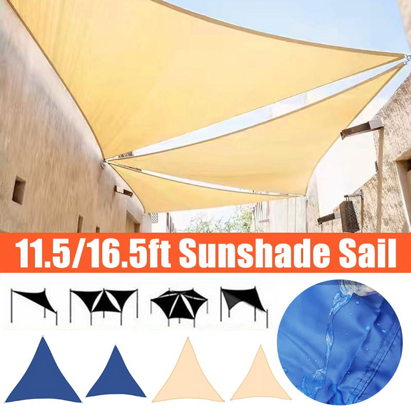 Sun Shade Sail Canopy, Waterproof Oxford Cloth Permeable Pergolas