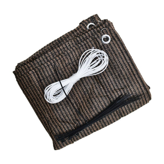 Sun Shade Sail Curved 78'X78' Coffee Rectangle Outdoor Shade Cover UV Blovk Canopy for Patio Garden Backyard Heavy Duty Permeable