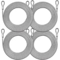 thumbnail image 1 of Sun Shade Sail Hardware Kit 4 Pieces Set Stainless Steel Wire Cable Ropes (12 Ft x 4) Vinyl Coated Sun Sail Hardware Kit Mounting Accessories for Deck Railing, 1 of 5