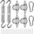 thumbnail image 1 of Sun Shade Sail Hardware Kit, 40 Pieces Heavy Duty Stainless Steel Awning Attachment Set for Rectangle and Square Sunshade Sail for Garden Lawn Outdoor, M5, 1 of 5