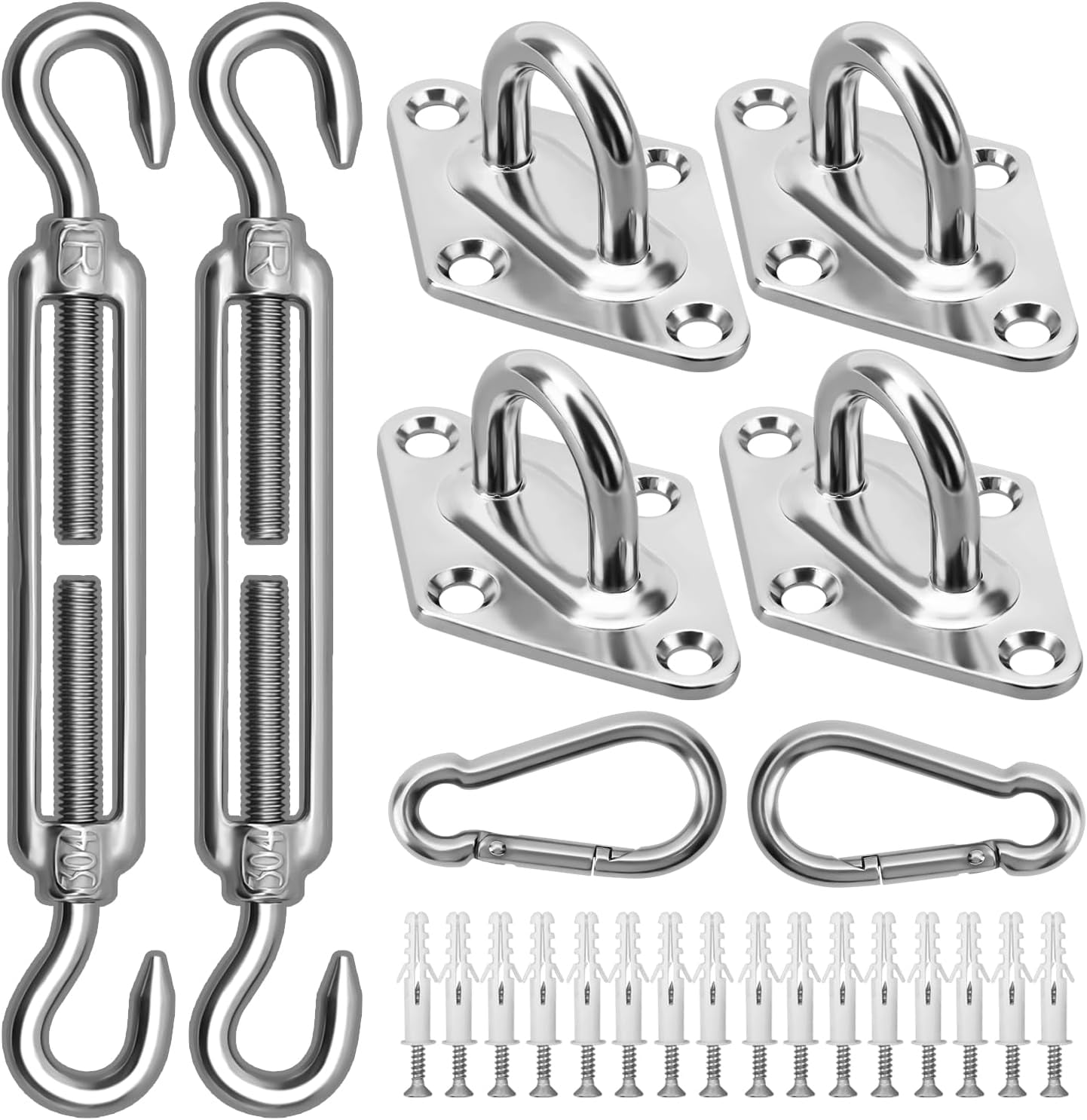 Sun Shade Sail Hardware Kit, 5 Inch 304 Stainless Steel Sunshades