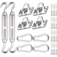 thumbnail image 1 of Sun Shade Sail Hardware Kit 6 Inch Heavy Duty 304 Stainless Set for Triangle & Rectangle Outdoor Patio Canopy Garden Installation, 42 Pcs, 1 of 5