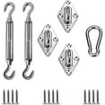 thumbnail image 1 of Sun Shade Sail Hardware Kit - 8 Inch Stainless Steel Sunshades Canopy Installation Kit Install Outdoor Triangle Heavy Duty Shade Sails for Deck Garden Lawn Patio B, 1 of 5