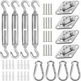 thumbnail image 1 of Sun Shade Sail Hardware Kit 80pcs for Rectangle Sun Shade Sails Canopy Installation Accessories M6 Turnbuckles D, 1 of 5