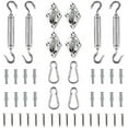 thumbnail image 1 of Sun Shade Sail Hardware Kit, Heavy Duty Anti-Rust Rectangle/Square Shade Sail Installation for Lawn and Garden (44 Pcs), 1 of 5