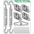thumbnail image 1 of Sun Shade Sail Hardware Kit: Triangle Rectangle Shade Sail Hardware Kit Heavy Duty, M6 Turnbuckles for Shade Sail Pad Eye Sun Shade Hooks, Garden Sun Shade Sail Canopy Hardware Installation Kit B, 1 of 5