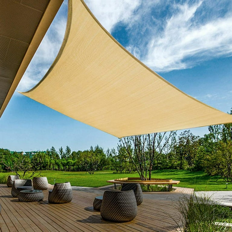 Sun Shade Sail Rectangle 13 x 10 UV Block Canopy for Patio Backyard Lawn Garden Outdoor Activities Walmart