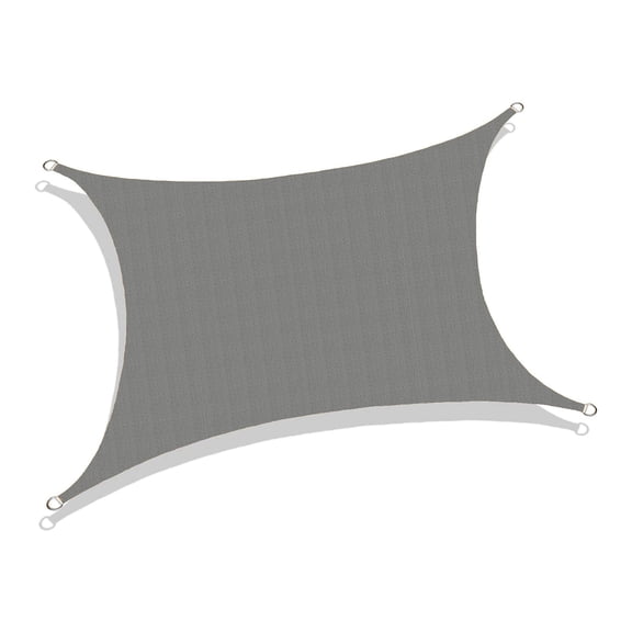 Sun Shade Sail Rectangle Canopy - UV Resistant Sun Shade for Pergola, Swimming Pool, Patio Garden, Outdoor Activities with Durable Fabric - Customization Available (10' x 12', Grey)
