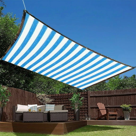Sun Shade Sail Rectangle Canopy for Patio Garden and Swimming Pool UV Protection Breathable HDPE Fabric