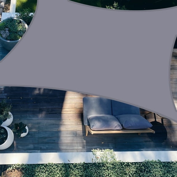 YEAHOME Rectangle Sun Shade Sail 6.5'x6.5' Waterproof Gray UV Block Sunshade for Backyard Yard Deck Patio Garden Outdoor Activities and Facility