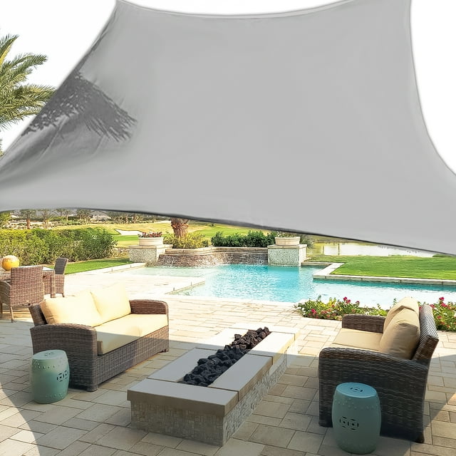 Y2Konexi 12'x12' Waterproof Sun Shade Sail, UV Block Canopy for Outdoor Patio, Deck, Yard, Lawn