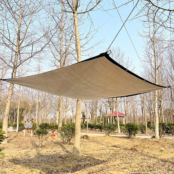 Sun Shade Sail, TOUMENY 95% UV Block HDPE Outdoor Sunshade, Rectangle Shade Sail for Patio Pool Garden Backyard, Beige
