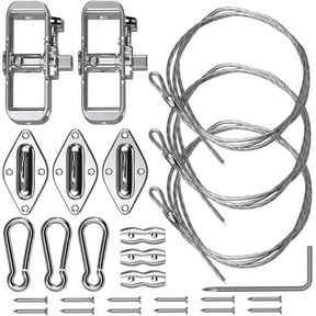 Square & Rectangle Sun Shade Sail Canopy Awning Installation 24 PC ...