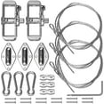 thumbnail image 1 of Sun Shade Sail Tension Wire Rope Hardware Kit for Triangle Sun Shade Sail Installation Winch Pad Eye 18 Feet Wire Cable Included B, 1 of 5