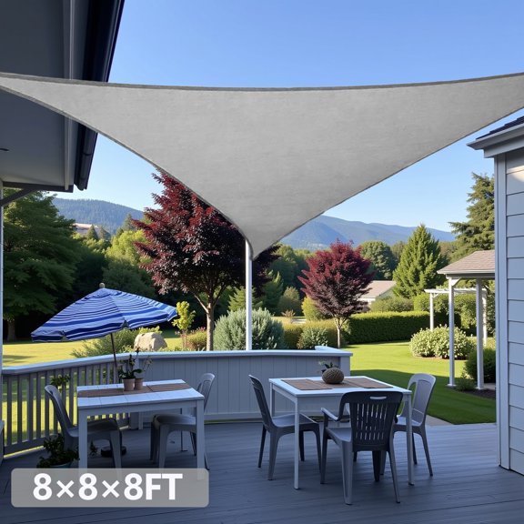 Sun Shade Sail Triangle 8/12/16FT Canopy Patio Garden Covers Outdoor Awning Pool UV Block Sunshade