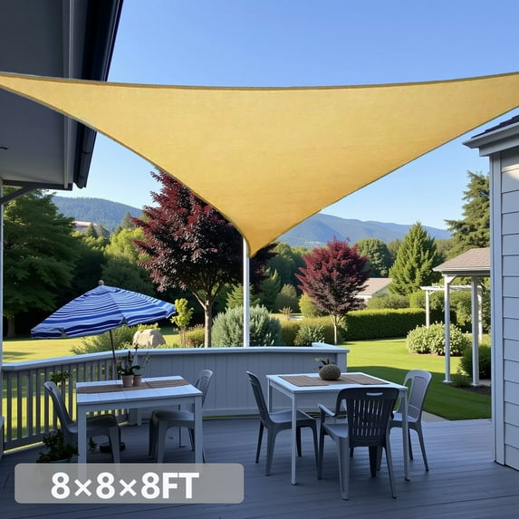 Sun Shade Sail Triangle 8/12/16FT Canopy Patio Garden Covers Outdoor Awning Pool UV Block Sunshade