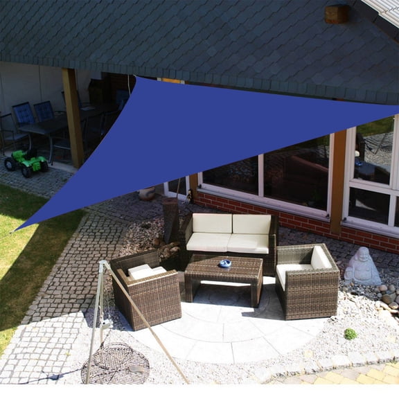 Sun Shade Sail Triangle Waterproof 6.5/10/12/16FT Outdoor Garden Patio Party Sunscreen Awing Triangle Canopy 98% UV Block with Free Rope
